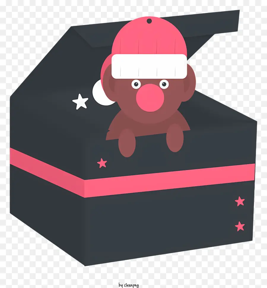 Urso Rosa，Brinquedo Na Caixa PNG