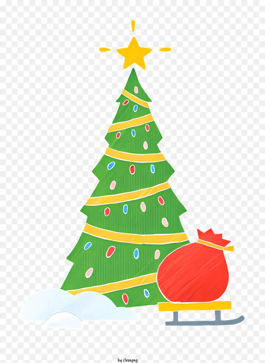 árvore De Natal，Sleigh PNG