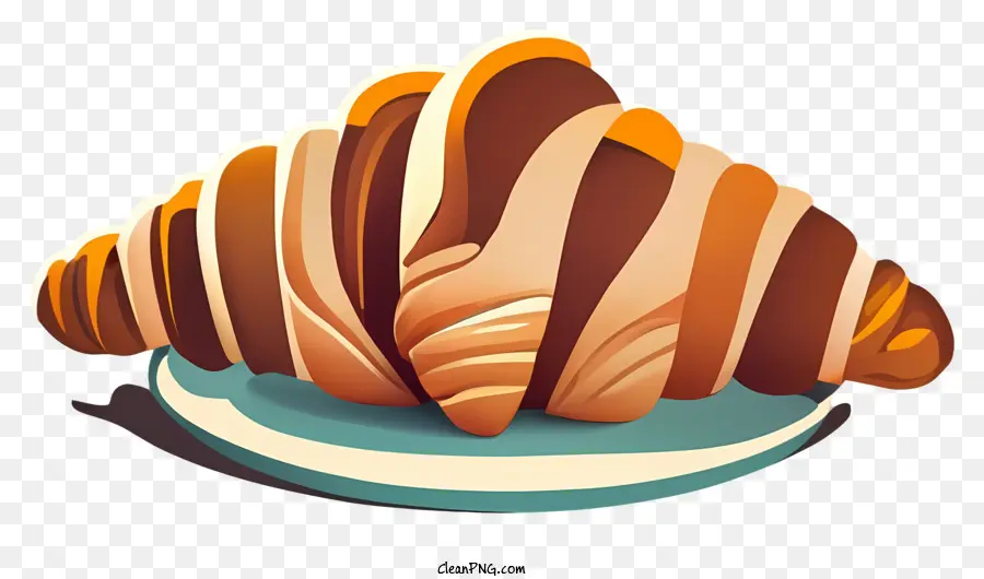 Croissant De Chocolate，Placa PNG