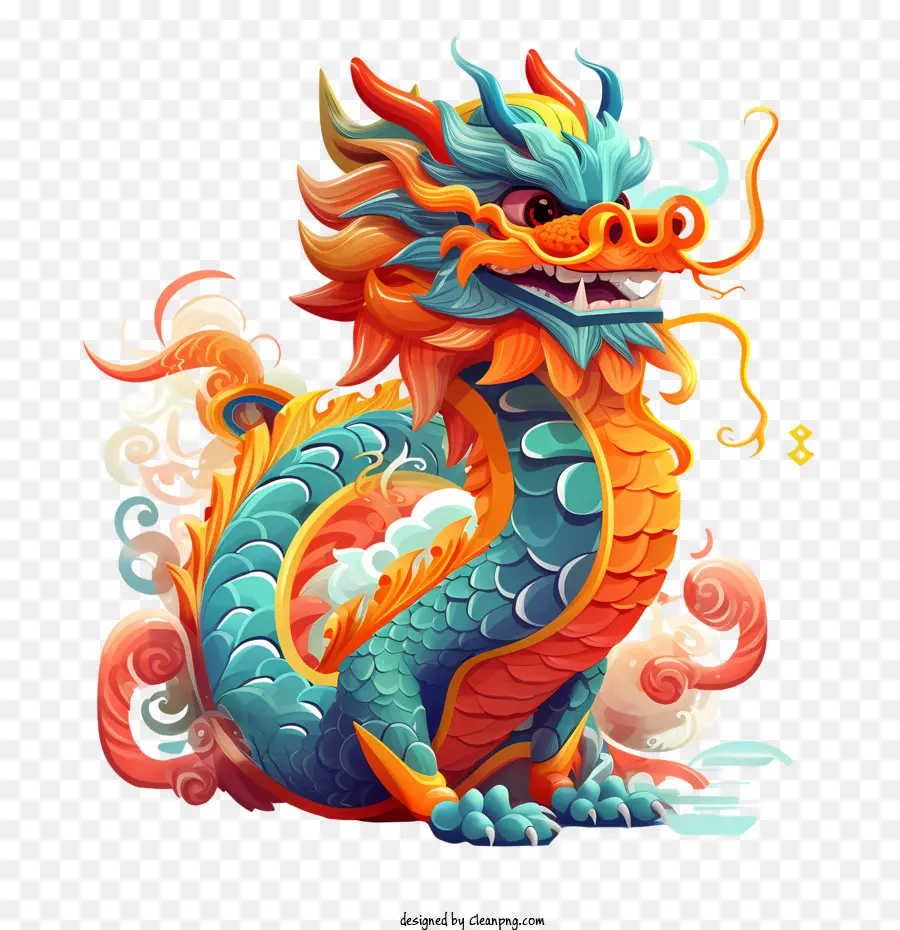 Dragão Chinês，Colorido PNG