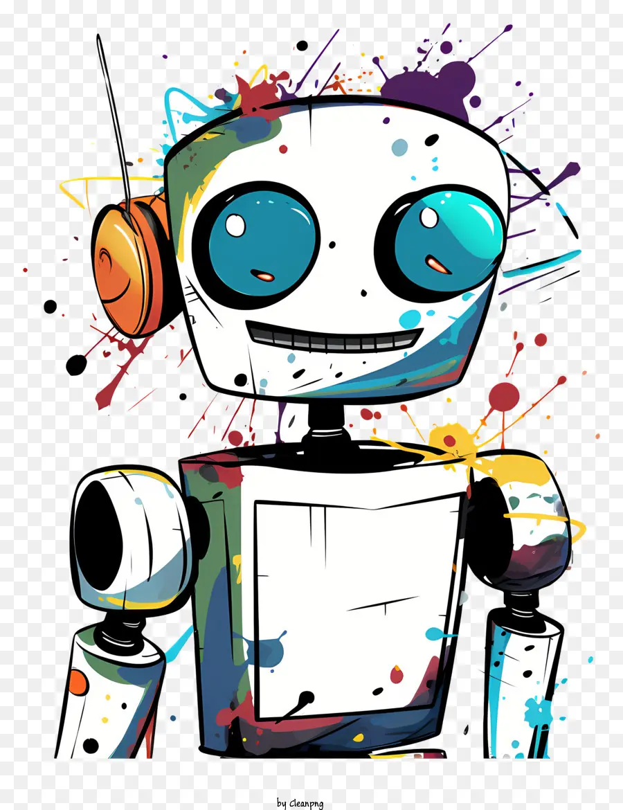 Personagem De Desenho Animado，Robô PNG