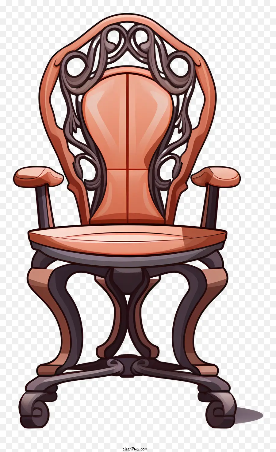 Cadeira Laranja，Cadeira Floral PNG