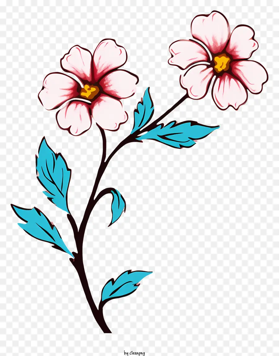Flores Cor De Rosa，Pétalas Brancas PNG