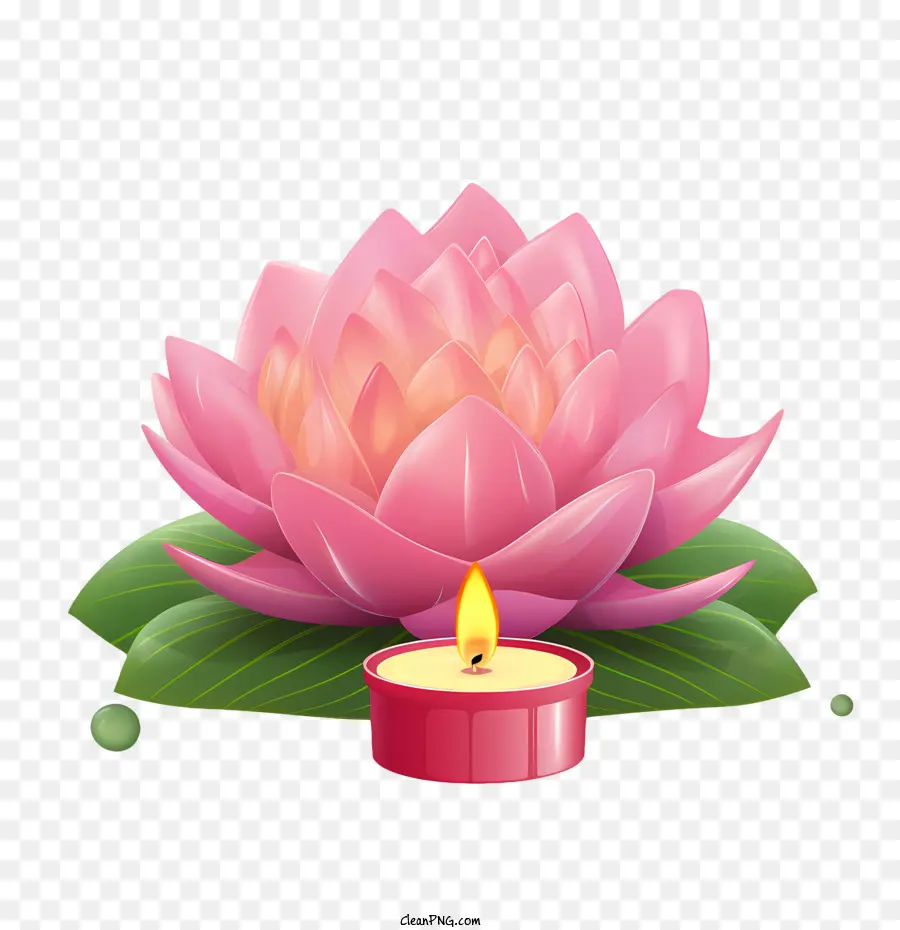 Flor De Lótus De Vela，Lotus PNG