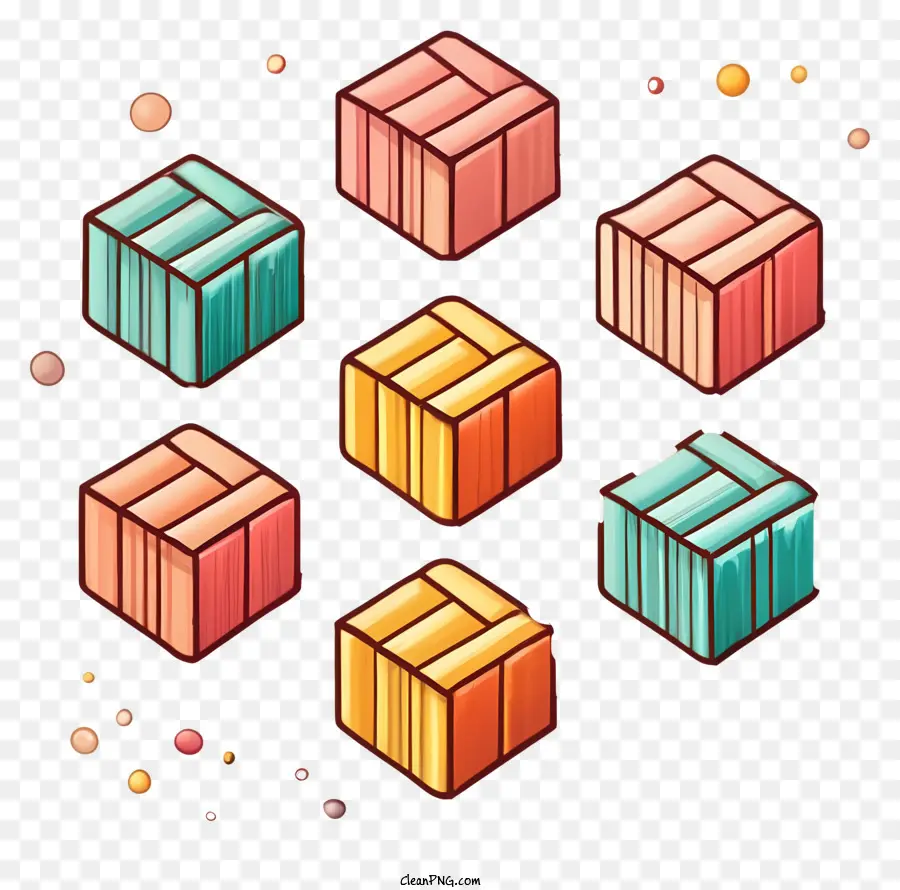 Objetos Em Forma De Cubo，Cubos Empilhados PNG