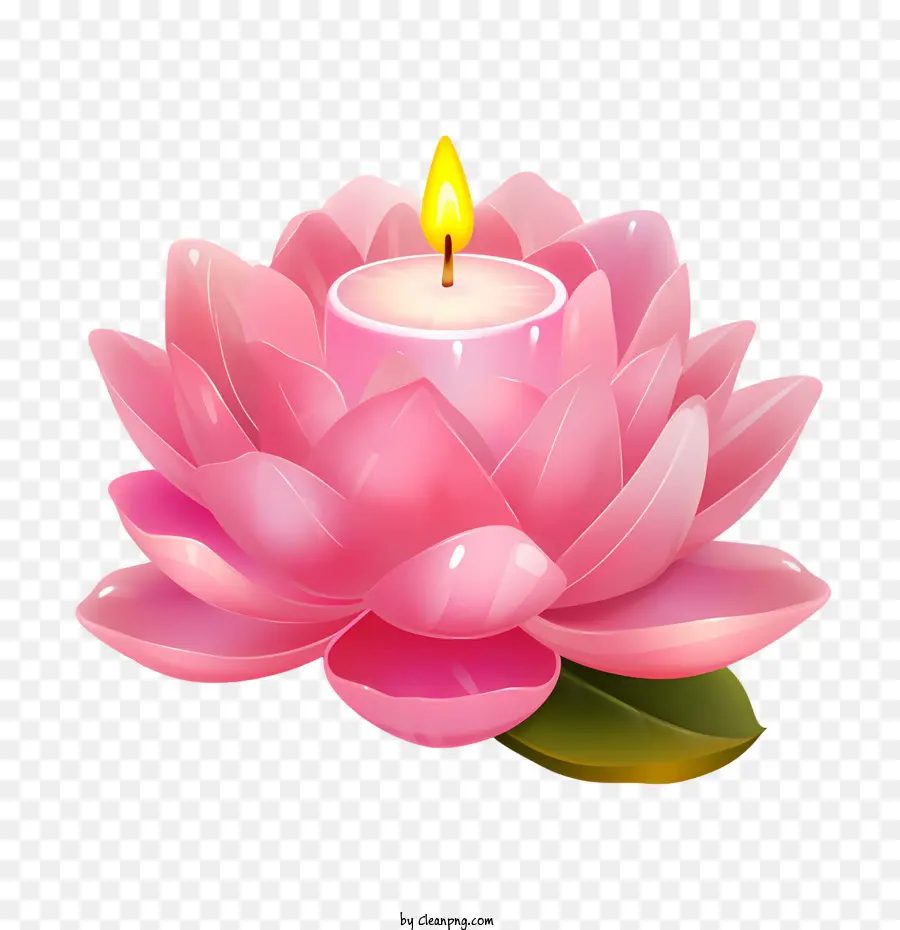 Flor De Lótus De Vela，Cor De Rosa Lotus PNG