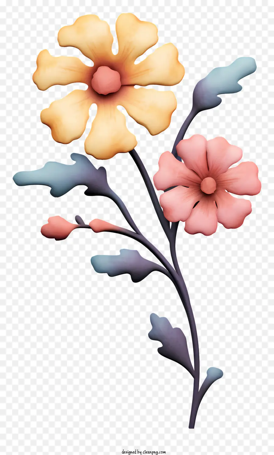 Desenho，Flor Rosa PNG