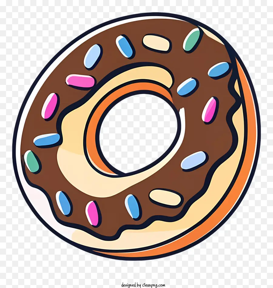 Donut Coberto De Chocolate，Polvilha PNG