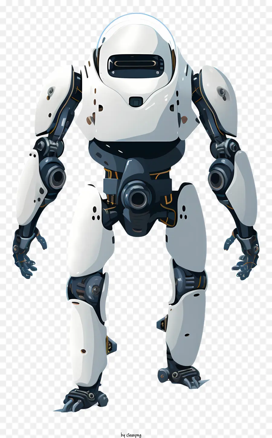 Robô Branco E Azul，Corpo Angular PNG