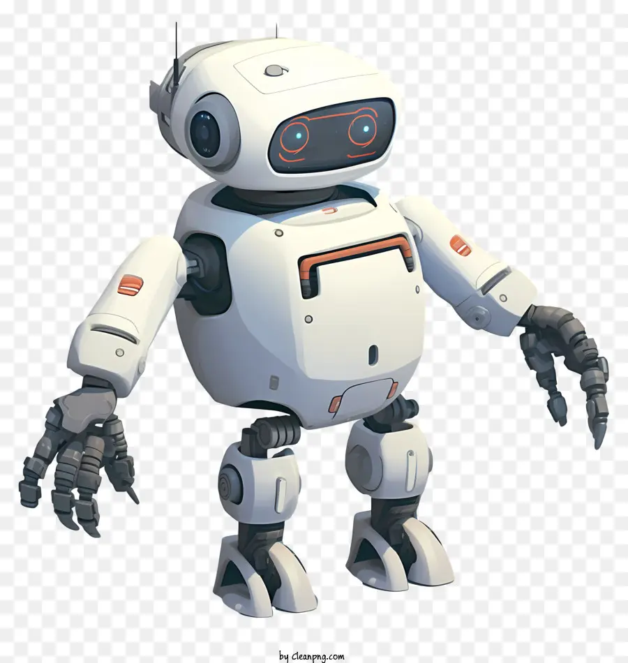 Branco Robô，Imagem Gerada Por Computador PNG