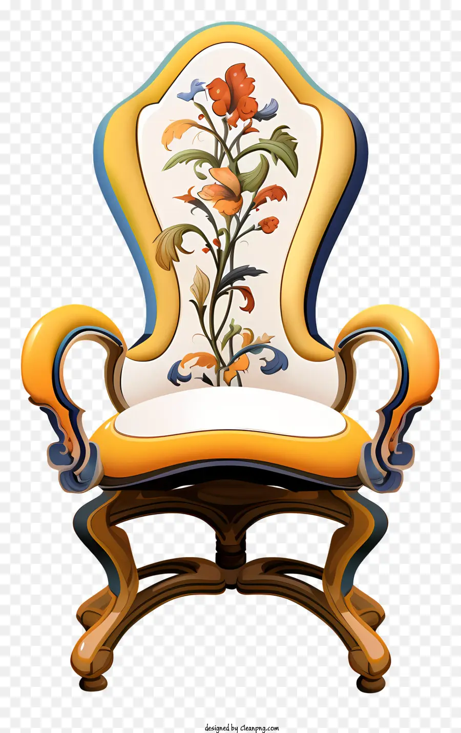 Cadeira Ornamentada，Desenhos Florais PNG