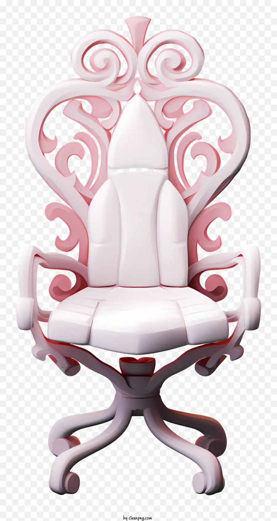 Cadeira Rosa E Branca，Esculturas Complexas PNG