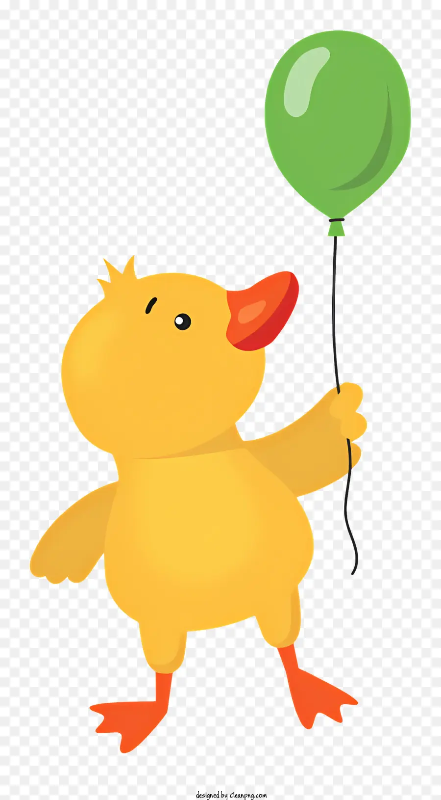 Dos Desenhos Animados De Pato，Balão Verde PNG