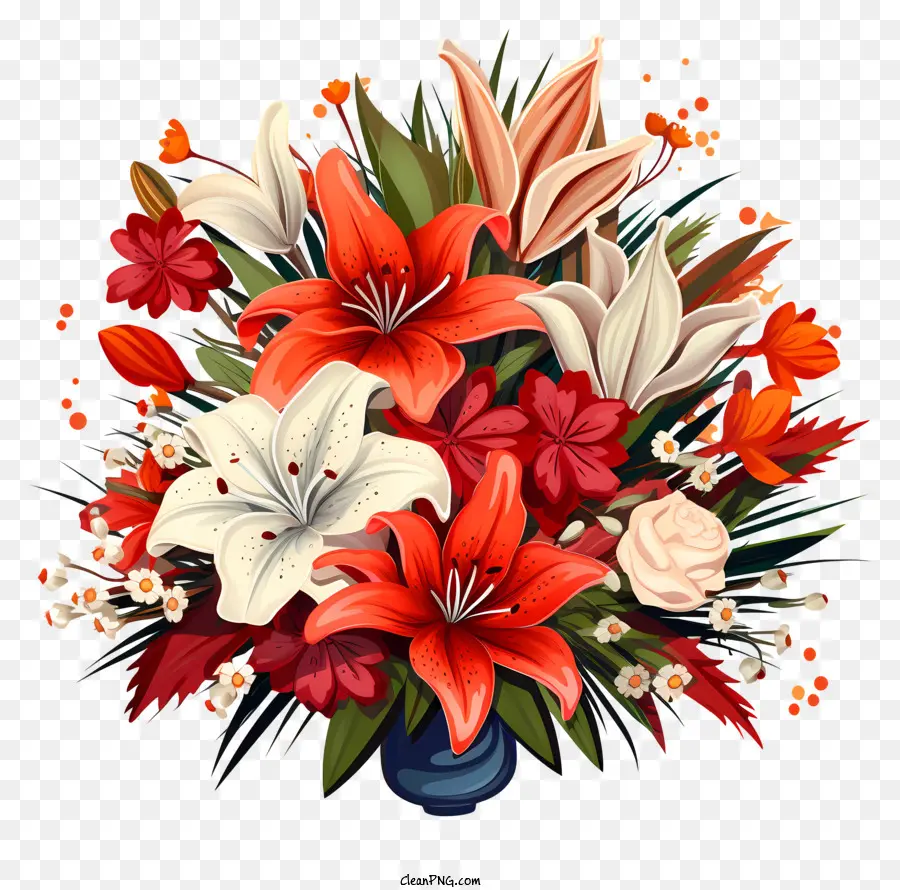 Pintura De Flores，Vaso De Flores PNG
