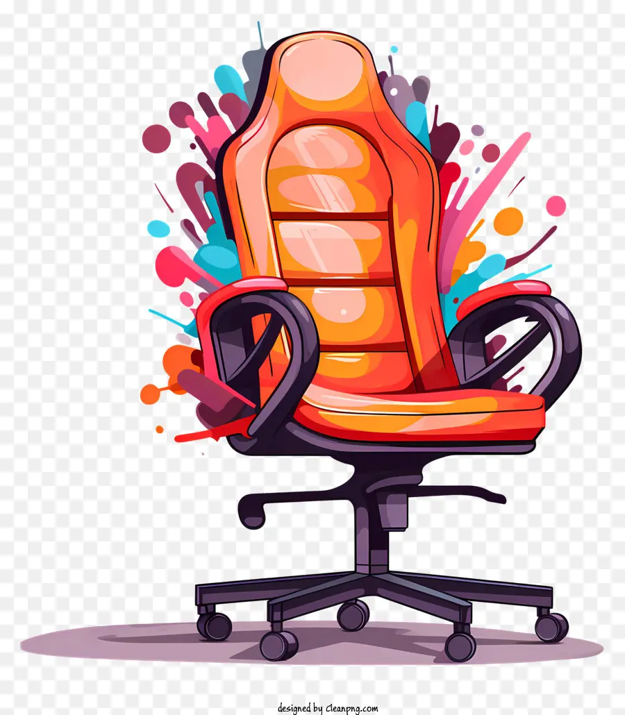 Cadeira De Escritório，Cadeira Laranja PNG