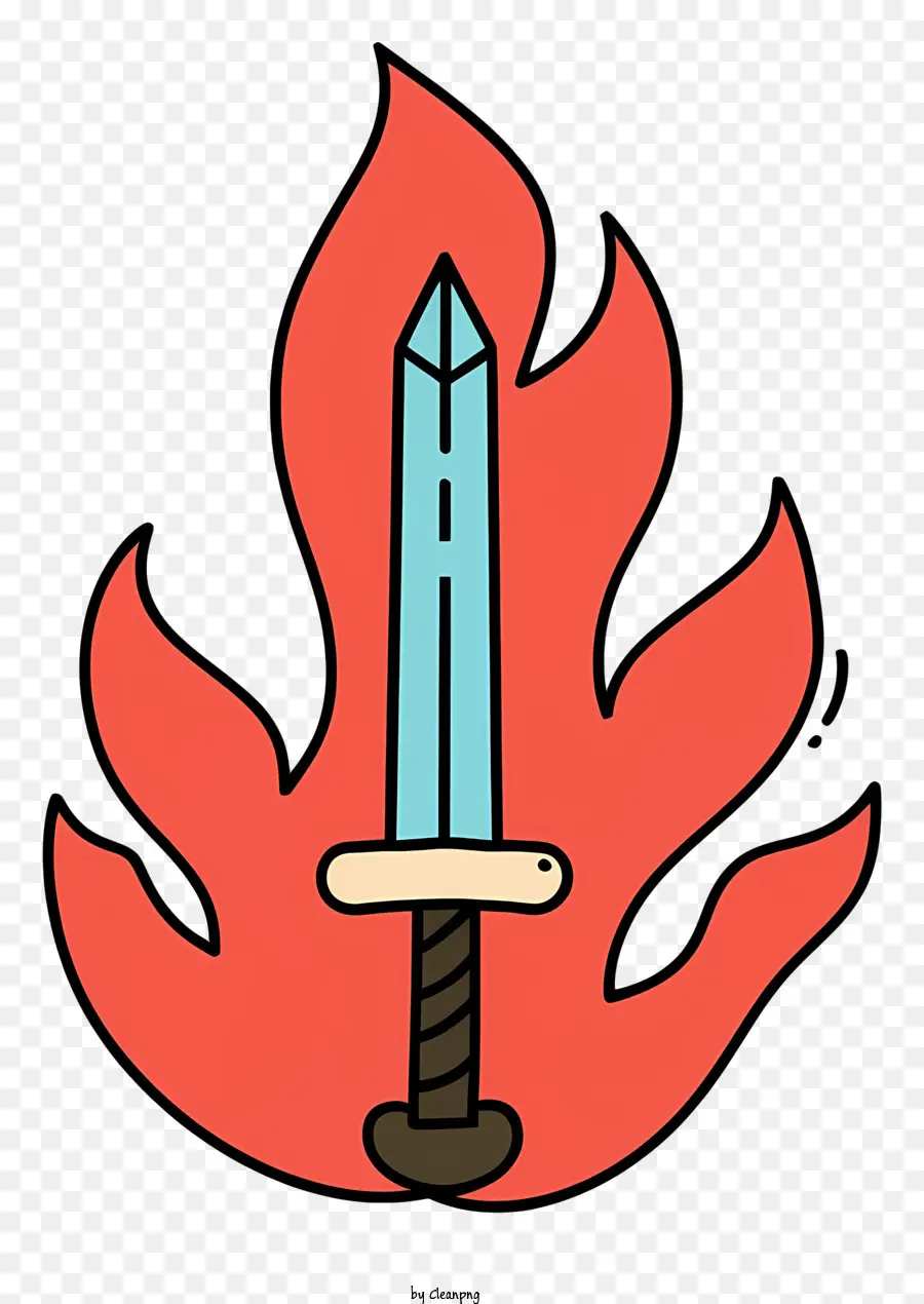 Espada，Espada Flamejante PNG