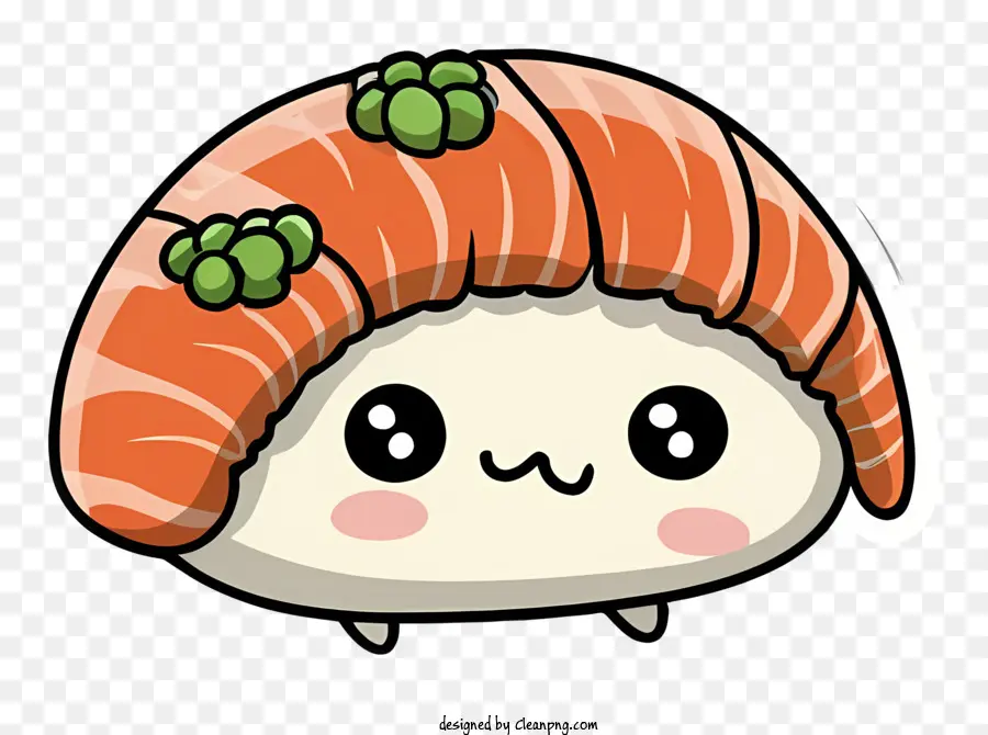 Rollo De Sushi De Desenho Animado，Caráter Kawaii PNG