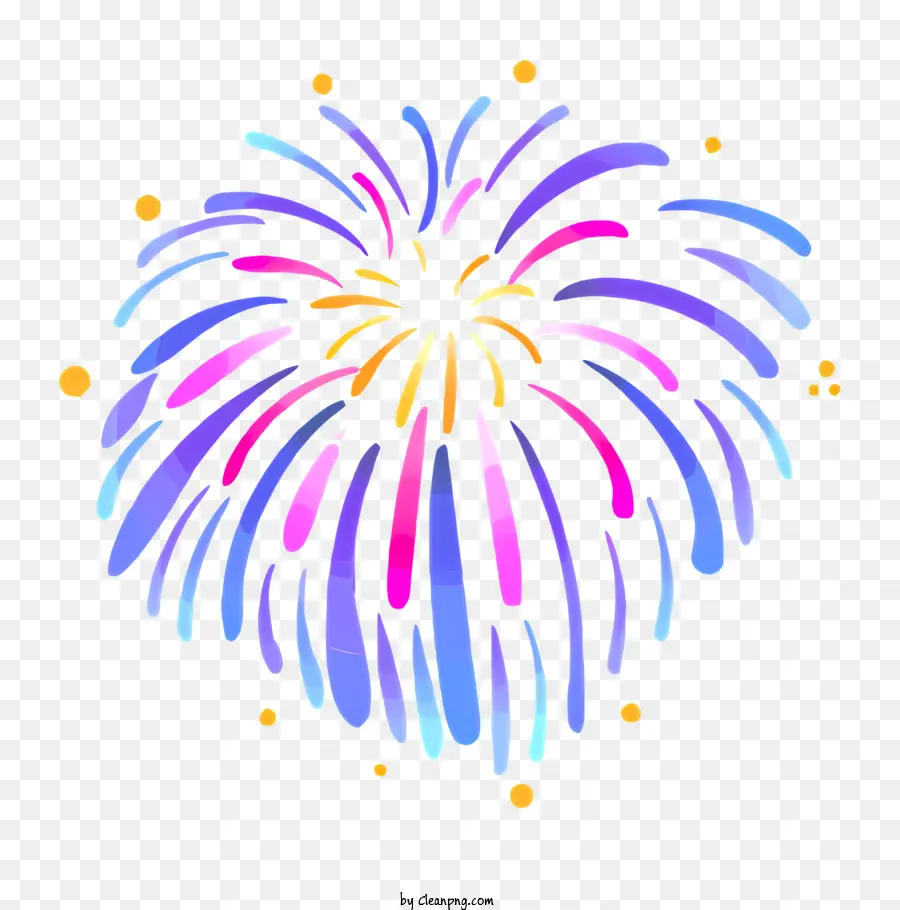 Fogos De Artifício，Exibição Colorida PNG