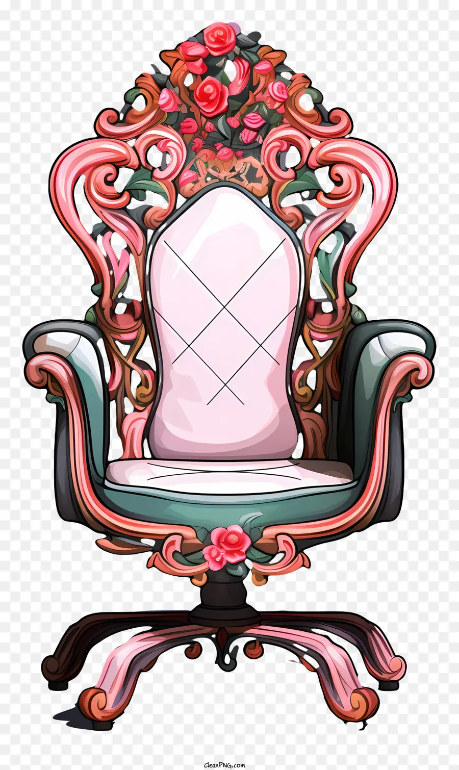 Cadeira Intrincada，Desenhos Florais PNG