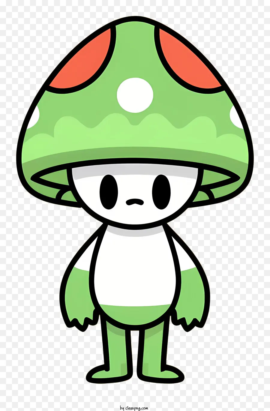 Caráter Fofo De Cogumelo，Cogumelo Verde PNG