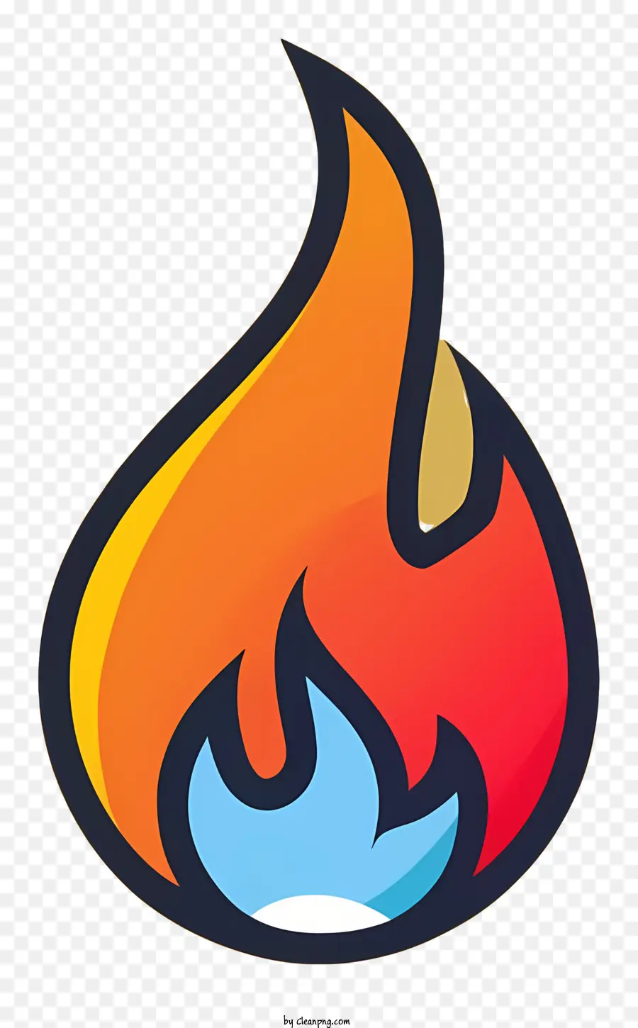 Logo Design，Coração Flamejante PNG