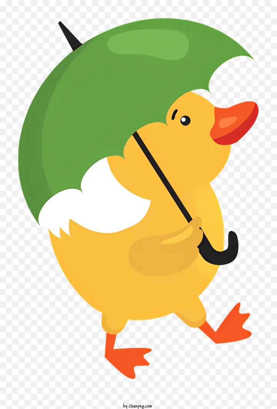 Pato Amarelo，Verde Guarda Chuva PNG