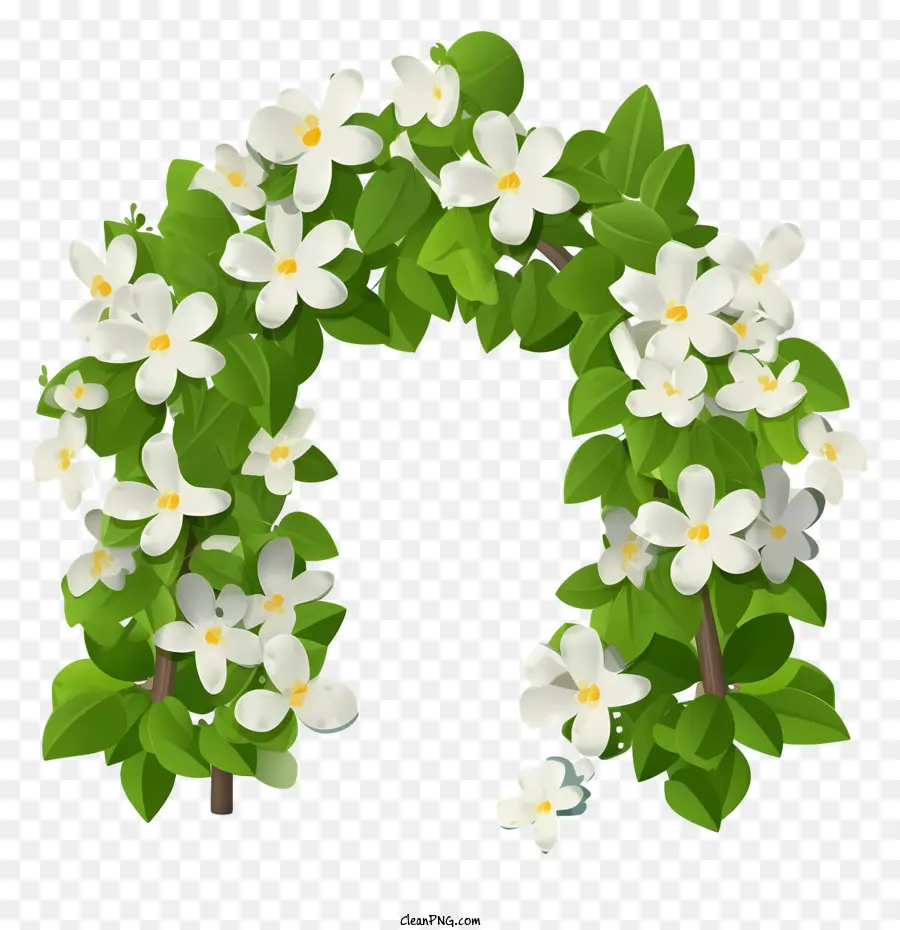 Coroa De Flores，Flores Brancas PNG