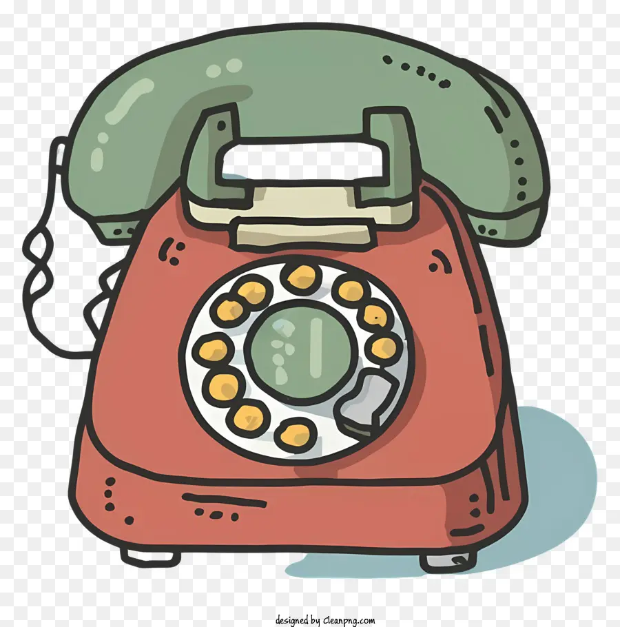 Telefone Rotativo Vintage，Telefone Vermelho PNG