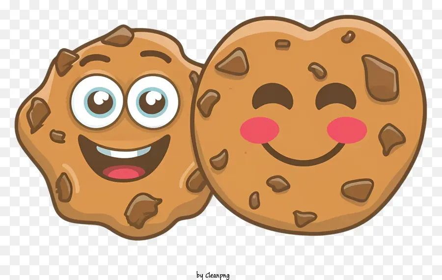 Chocolate Chip Cookies，Biscoito Sorridente PNG