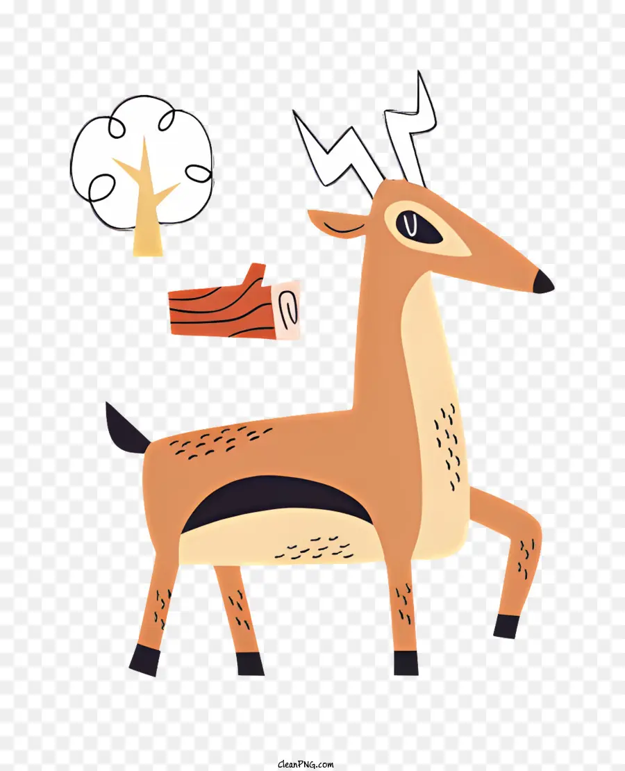 Deer，Lightning Bolt PNG