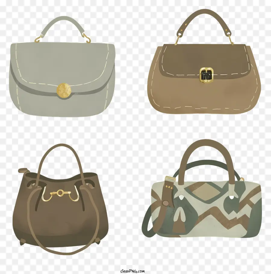 Bolsa Feminina，Bolsa De Mão Em Couro PNG