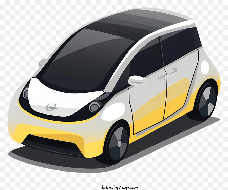 Pequeno Carro Elétrico，Carro Amarelo E Branco PNG