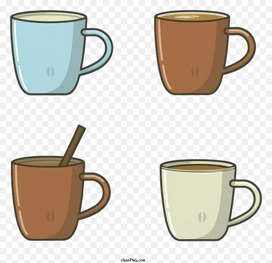 Copos De Café，Diferentes Tipos De Café PNG