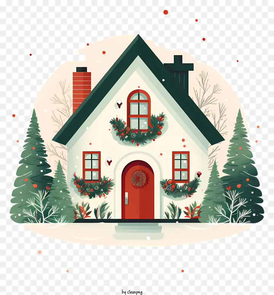 Casa De Inverno，Porta Vermelha PNG