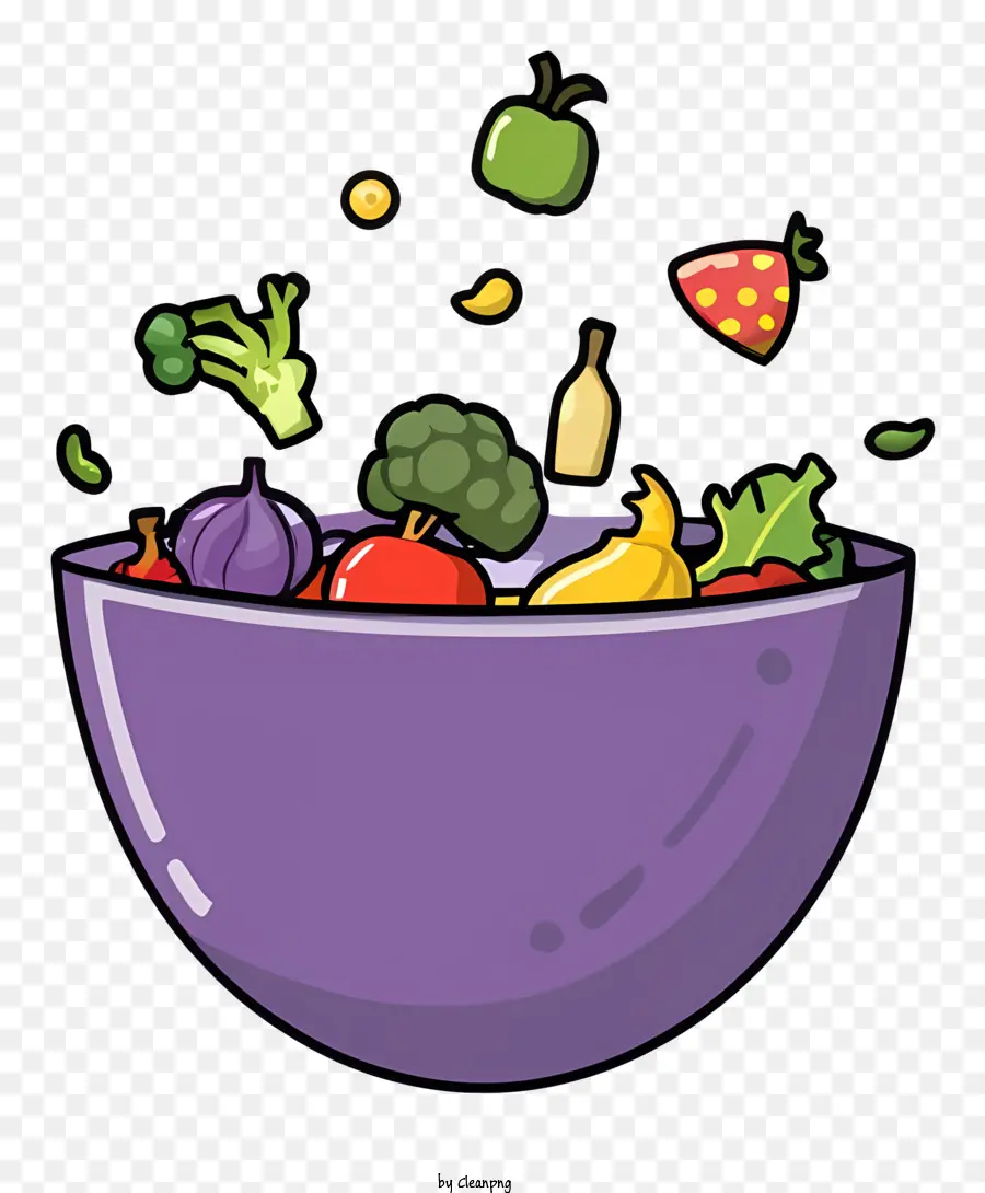 Roxo Tigela，Frutas E Legumes PNG