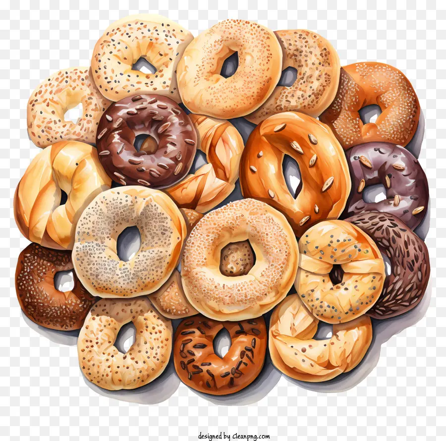 Bagels，Bagels Variados PNG