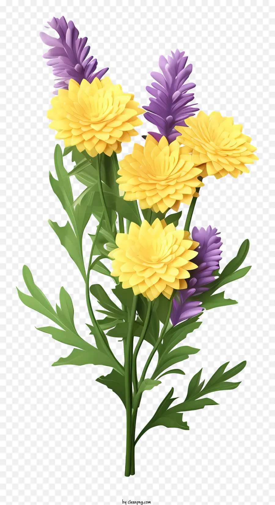 Buquê，Flores Amarelas PNG