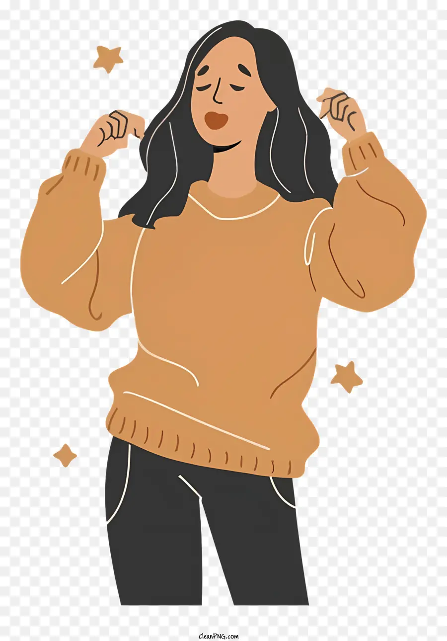 Mulher，Sweater Marrom PNG