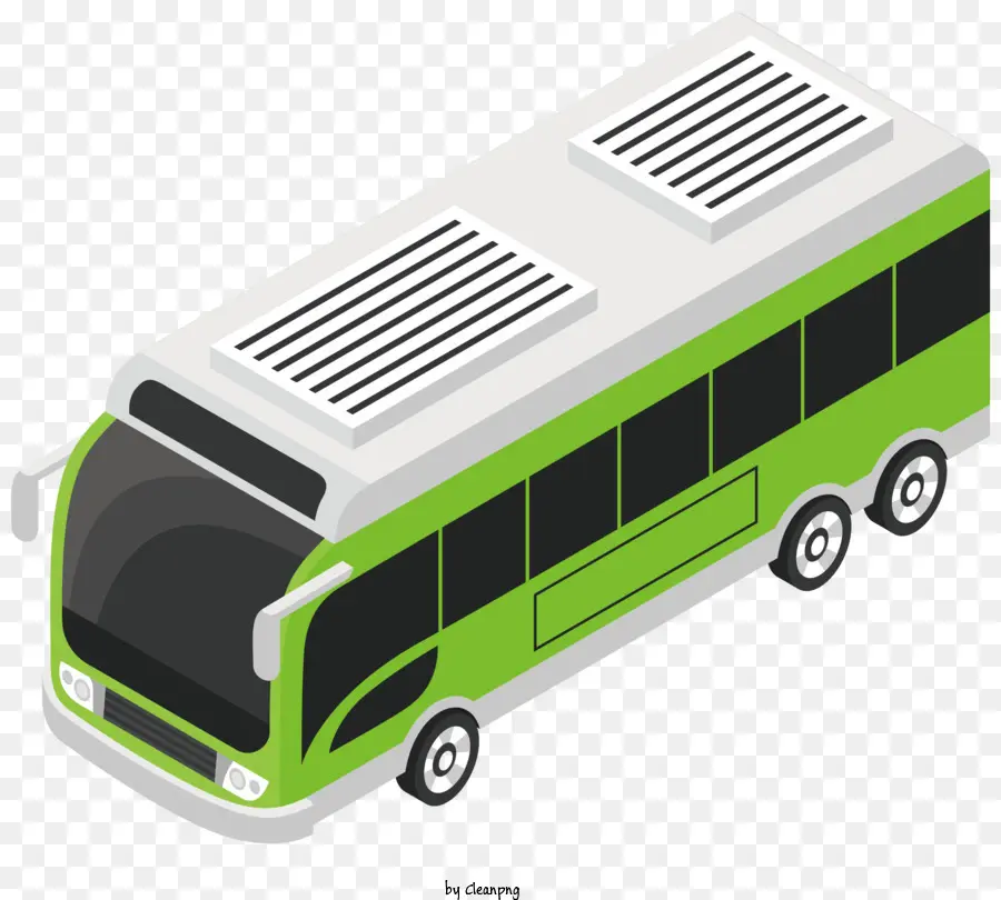 ônibus Verde，Frame Do Metal PNG