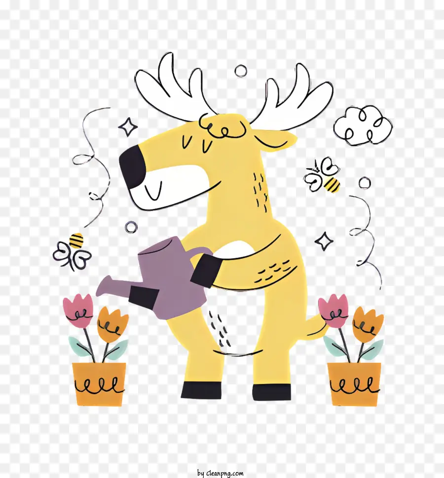 Personagem Fofa De Desenho Animado，Moose PNG