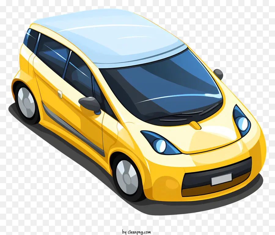Carro Amarelo，Veículo Compacto PNG