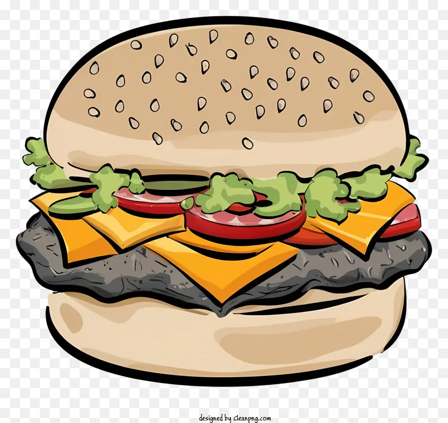 Hamburger，Hambúrguer Preto PNG