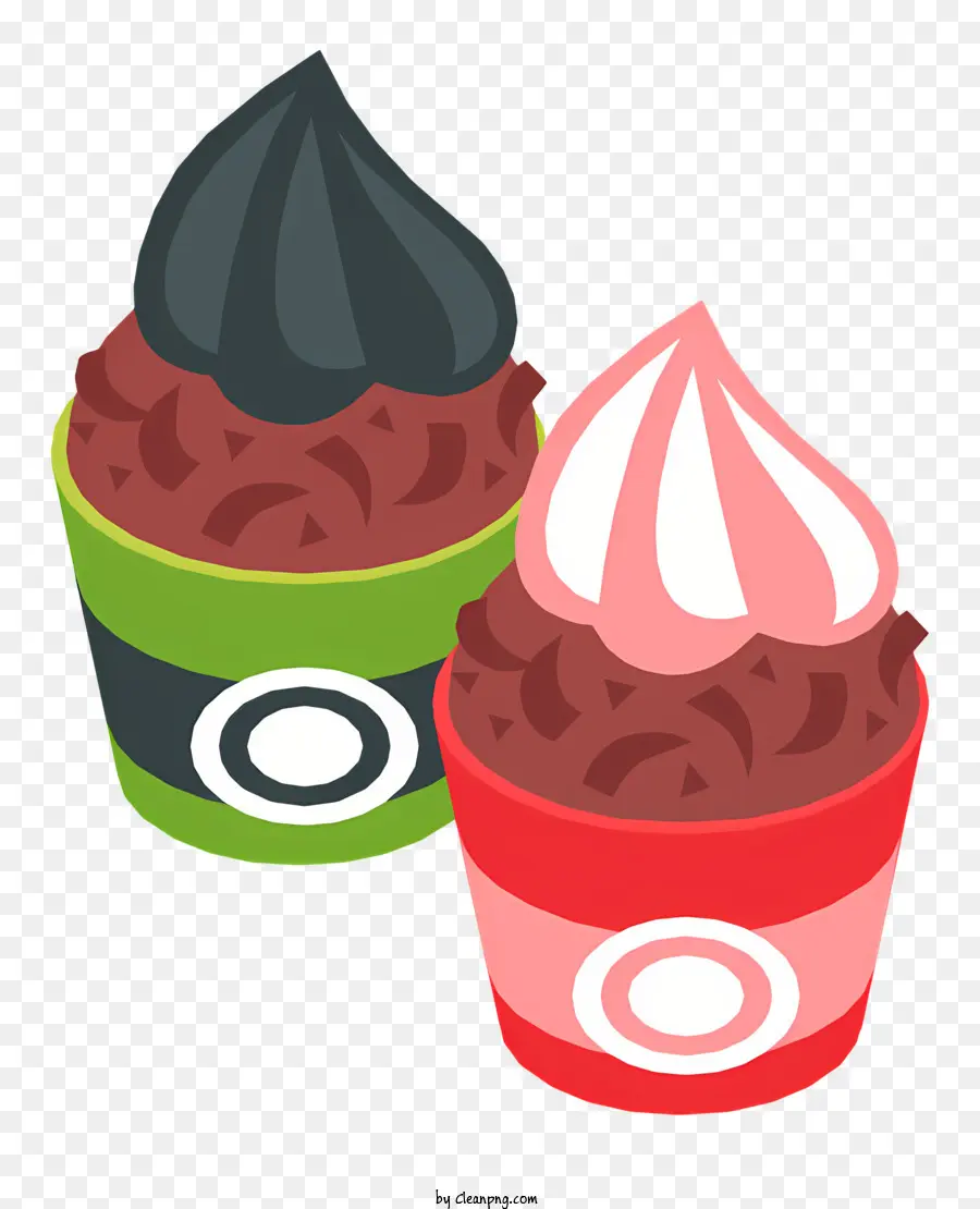 Cupcakes，Geada Preta PNG