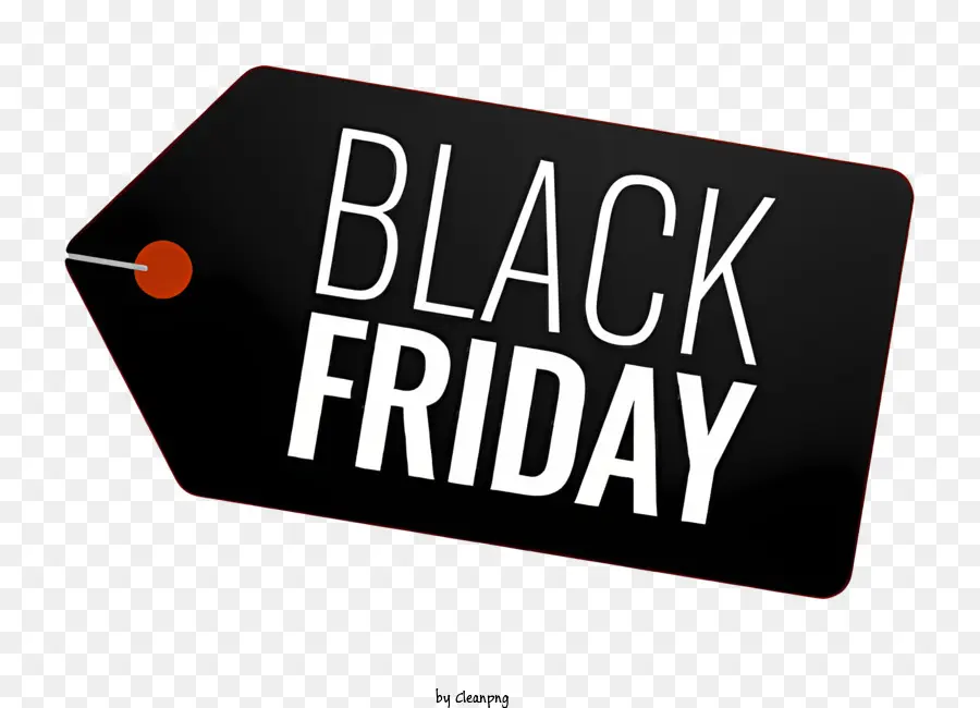 Black Friday Tag，Letras Brancas PNG