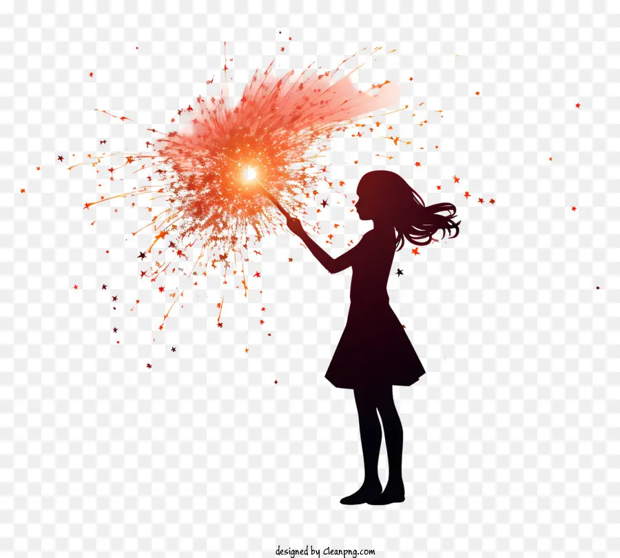 Mulher，Fogo De Artifício PNG