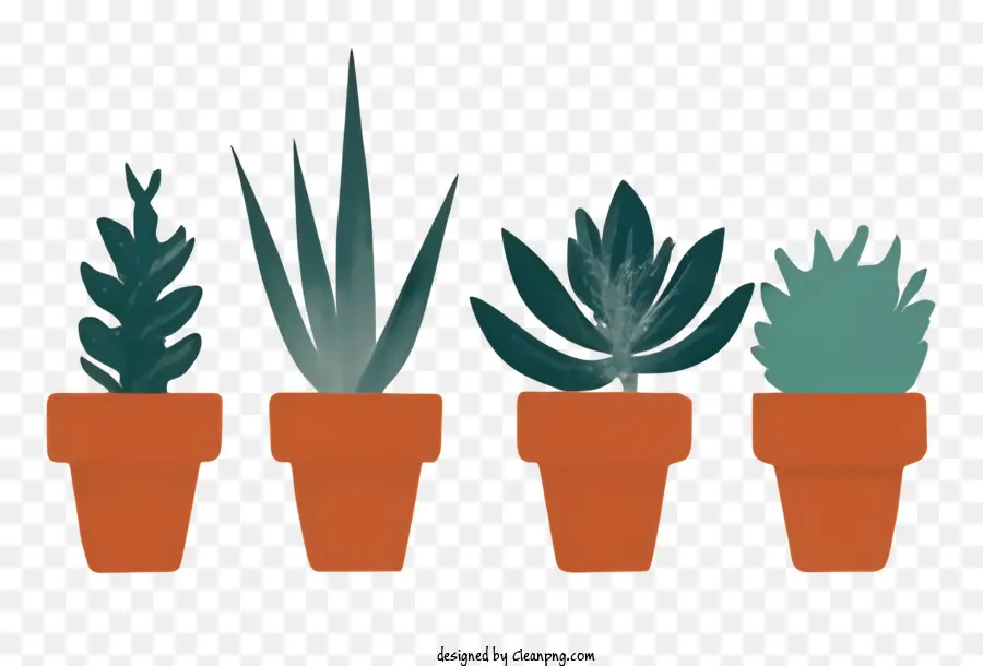 Vasos De Plantas，Folhas Verdes PNG