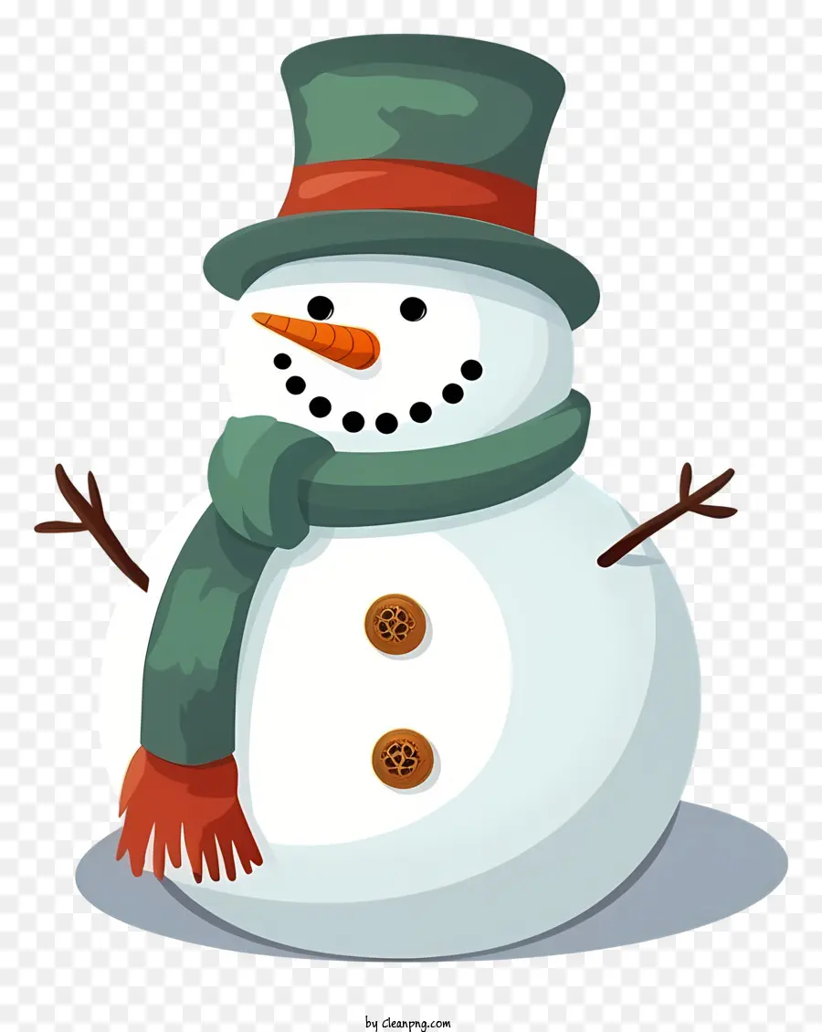 Cartoon Boneco De Neve，Cartola PNG