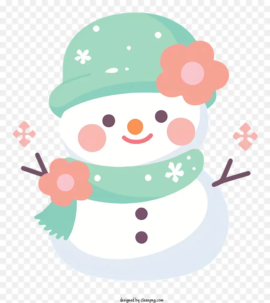 Boneco De Neve，Green Hat PNG