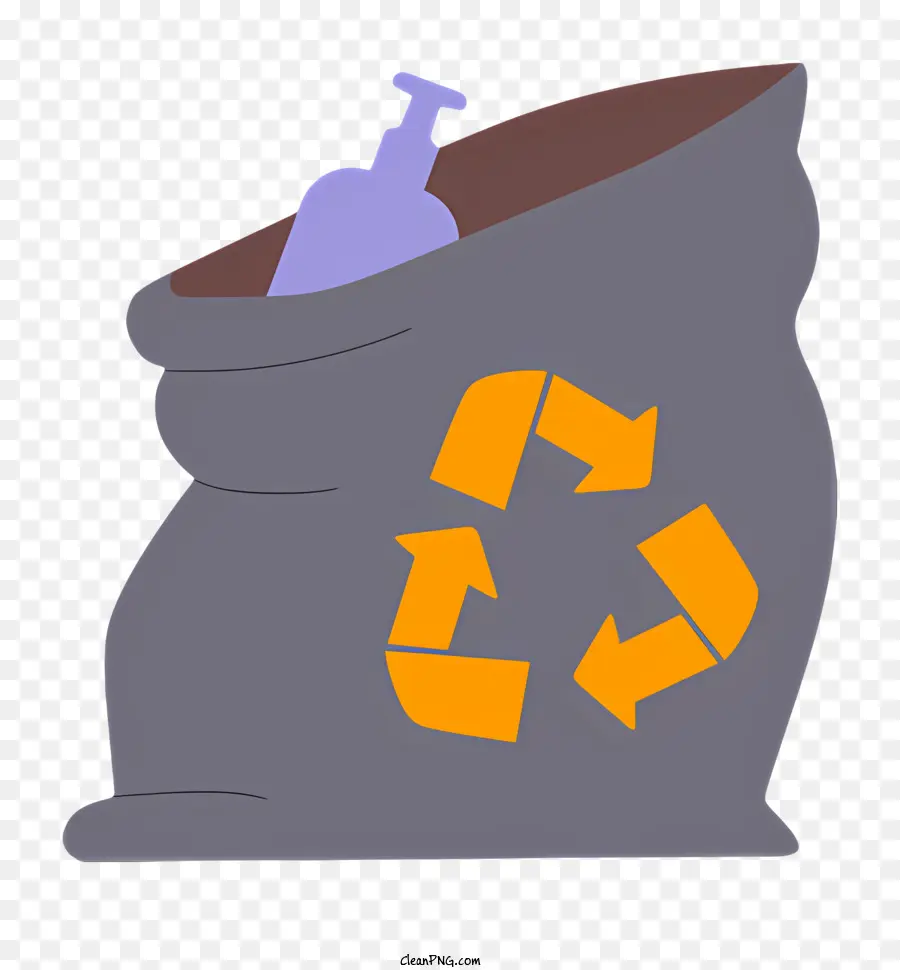 O Símbolo De Reciclagem，Saco De Lixo PNG