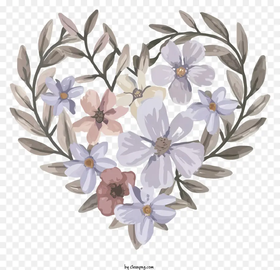 Arranjo De Rosa，Design De Coração De Flor PNG